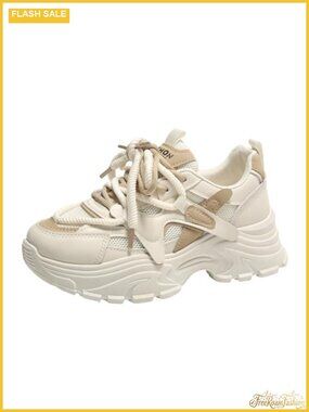 Platform Walking Sneakers Mesh Cushioned Anti-Slip Comfortable Athletic Shoes
